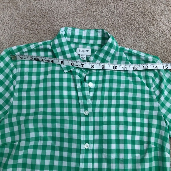 J Crew Green Plaid Long Sleeve Button Down - XSP - Picture 13 of 15